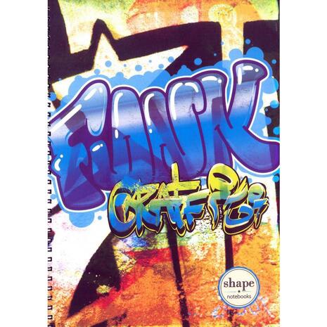 Τετράδιο σπιράλ Shape Graffiti 4 Θεμάτων 17x24cm 240 σελίδες διάφορα σχέδια - Ανακάλυψε Τετράδια σχολικά για μαθητές και φοιτητές, για το γραφείο ή το σπίτι με εντυπωσιακά εξώφυλλα για να κερδίσεις τις εντυπώσεις.